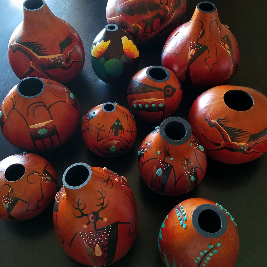 Copyright Barry Crisman - Hand Painted Gourds